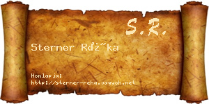 Sterner Réka névjegykártya